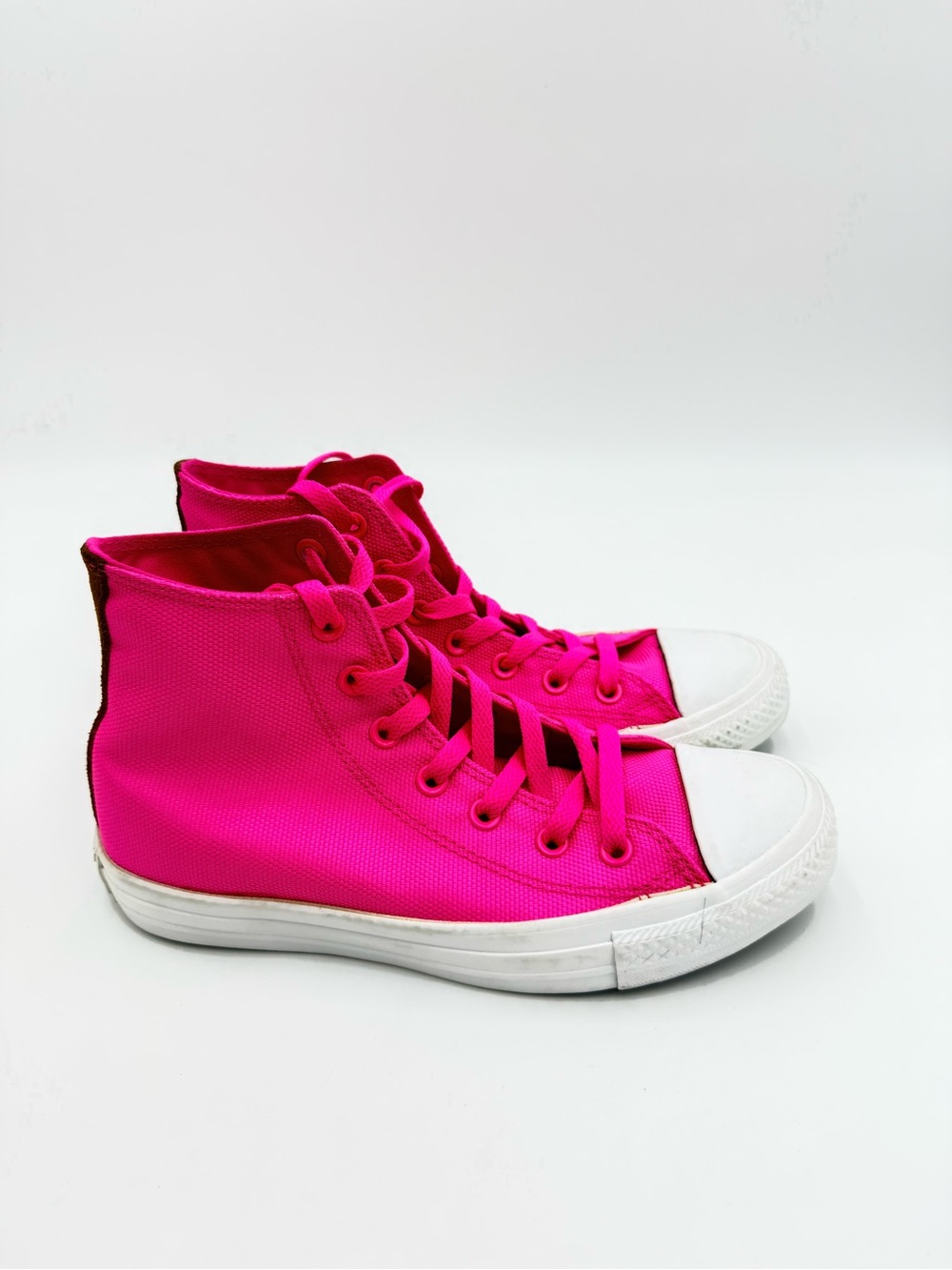 Converse High-Top Sneakers in Vibrant Hot Pink